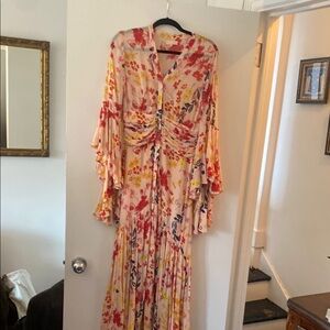 Chic Floral Long Sleeve Maxi Dress